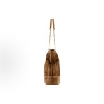 SAINT LAURENT YSL Jamie Small lucky bag, aged bronze metal Tote bag, Tote bag, shopping bag, handbag, women\'s Cognac